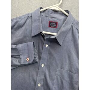 UNTUCKit Button Up Shirt Men XX-Large Blue Pio Cesare Relaxed Fit Wrinkle Free